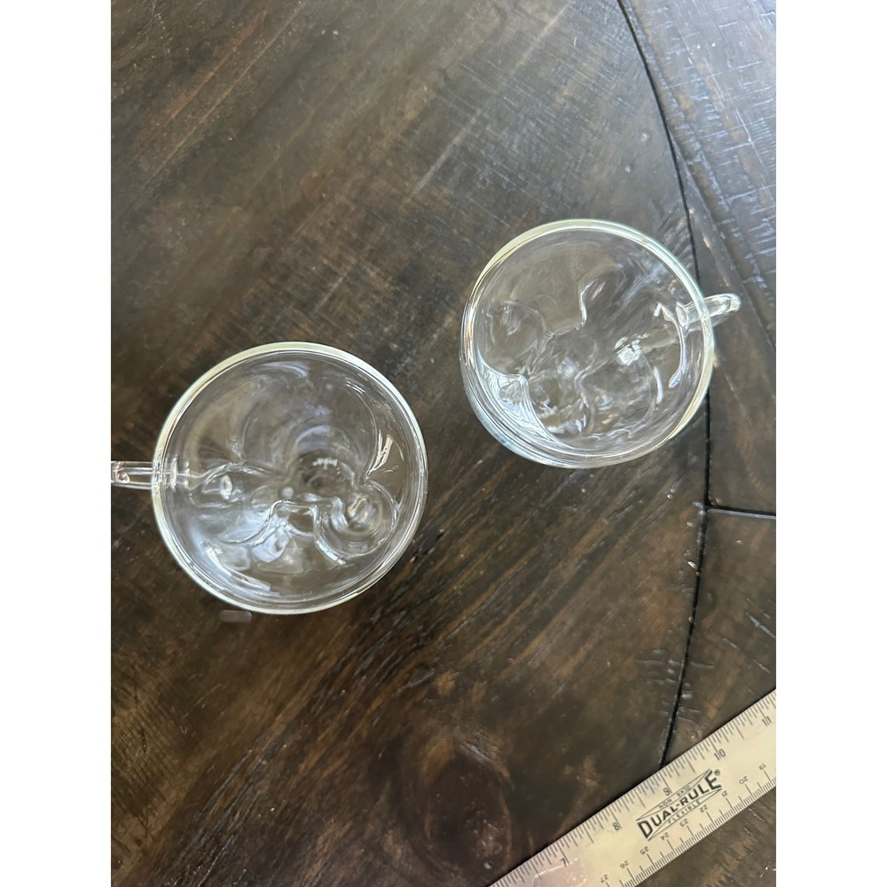 JoyJolt Disney Mickey Mouse Double Wall Glass expresso Mugs Set of 2‎ Clear 5.4